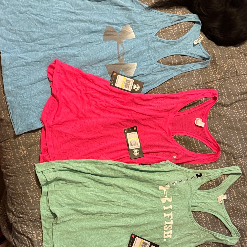 Under Armour Women's Tank Tops - Blue, Pink, Green